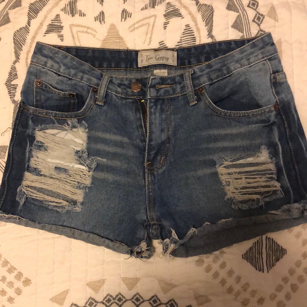 True Gypsy Distressed cutoff shorts